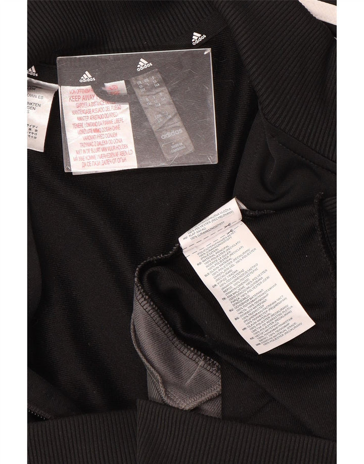 ADIDAS Meninos Aeroready Tracksuit Top Jacket 13-14 Anos Preto Colourblock