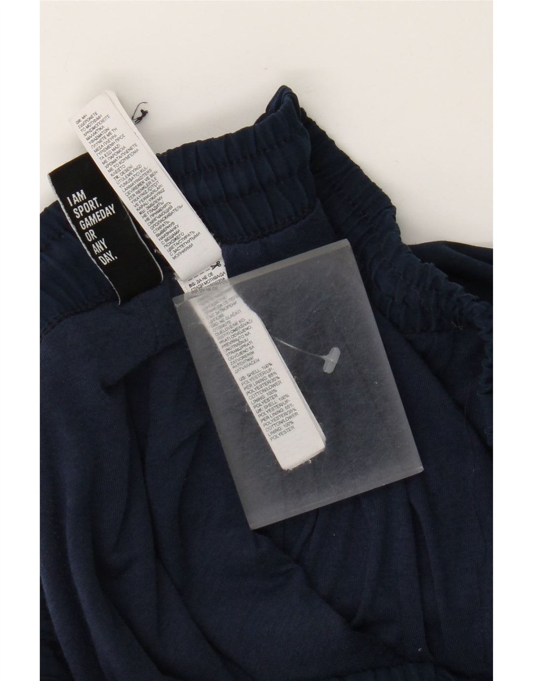 Calça de treino masculina Adidas Joggers grande poliéster azul marinho
