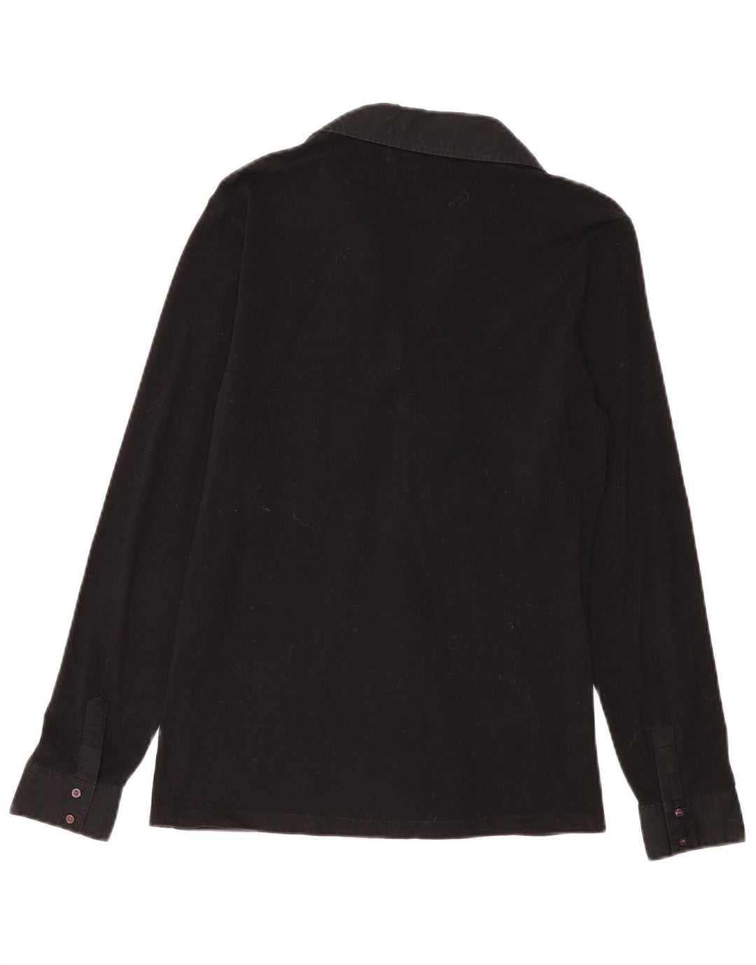 Camisa polo feminina MARINA MILITARE de manga comprida UK 18 XL algodão preto