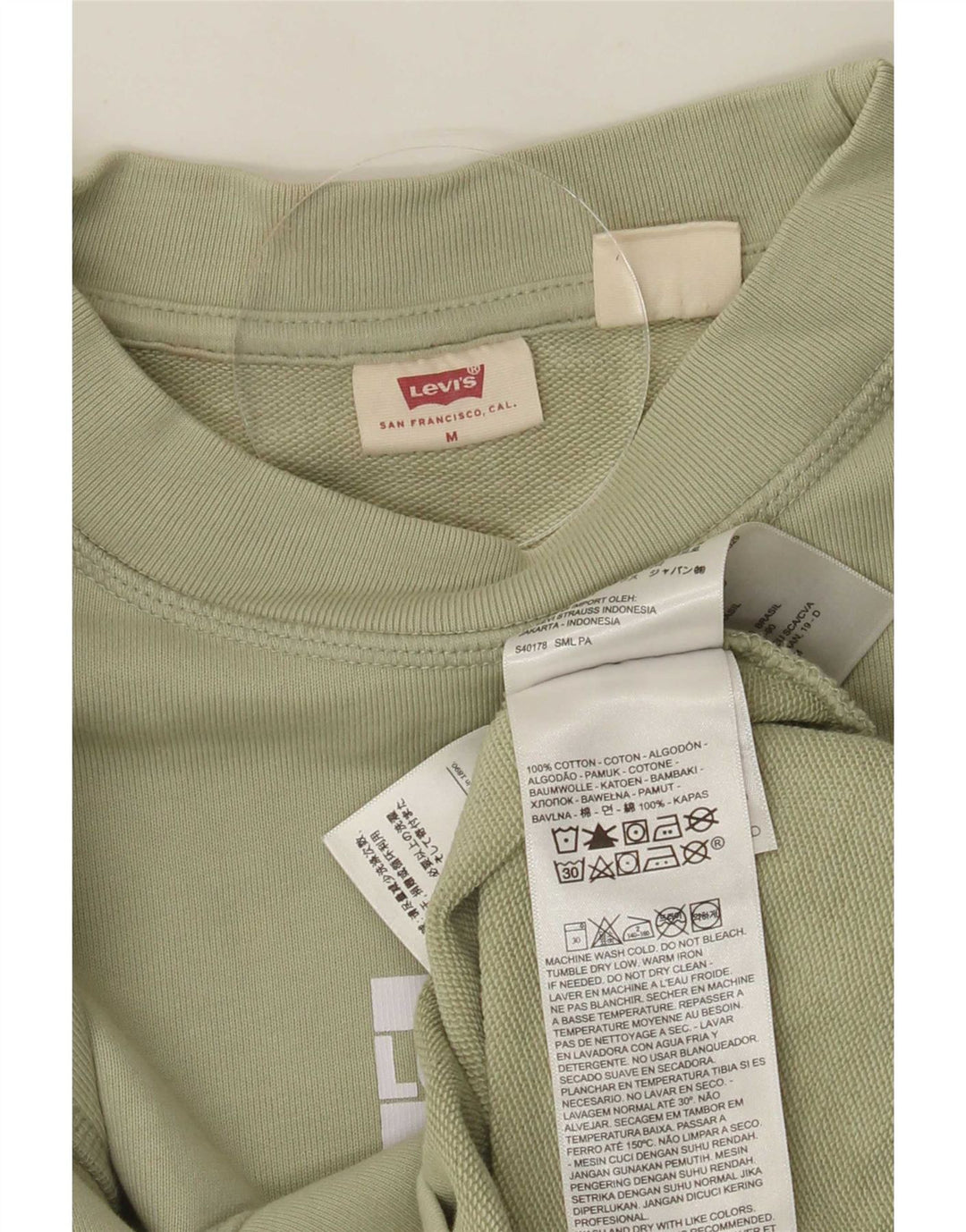 Moletom masculino Levi's Jumper médio verde algodão