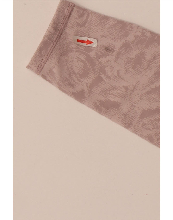 Leggings femininas Athleta com padrão abstrato Reino Unido 8 pequeno rosa nylon