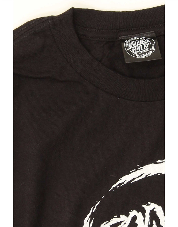 Camiseta gráfica masculina Santa Cruz Top médio preto
