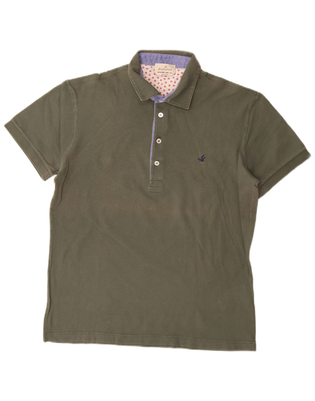Camisa polo masculina Brooksfield IT 52 grande algodão cáqui