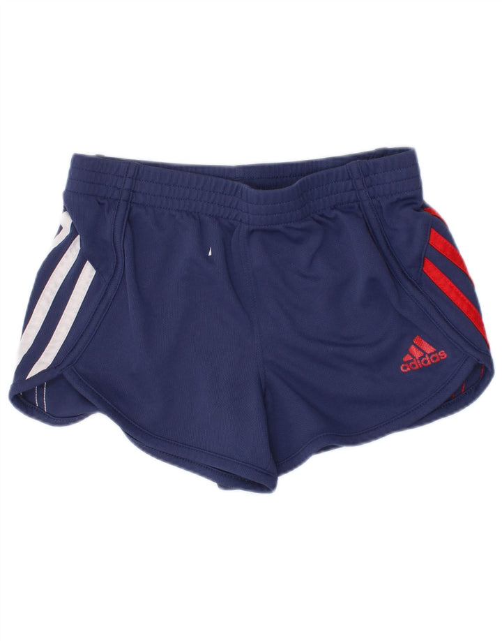 Shorts esportivos femininos Adidas 4-5 anos azul marinho poliéster