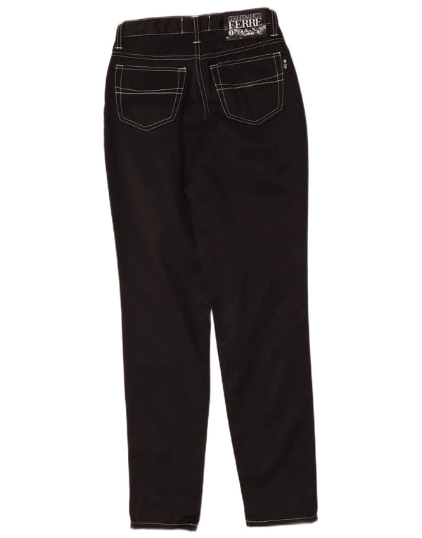 Calça feminina Ferre cintura alta slim fit casual W29 L31 algodão preto