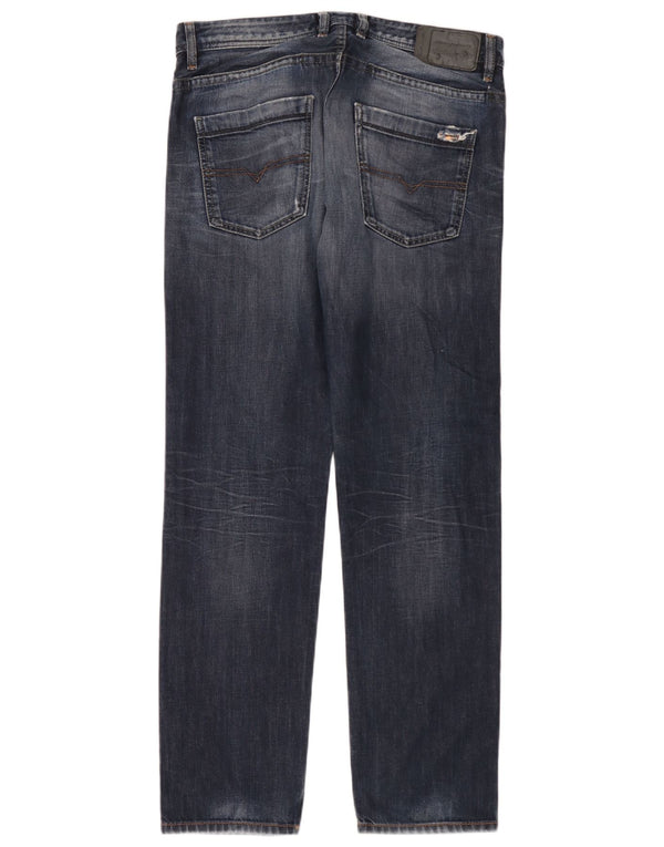 Diesel Masculino Braddom Regular Carrot Slim Jeans W33 L32 Azul Algodão