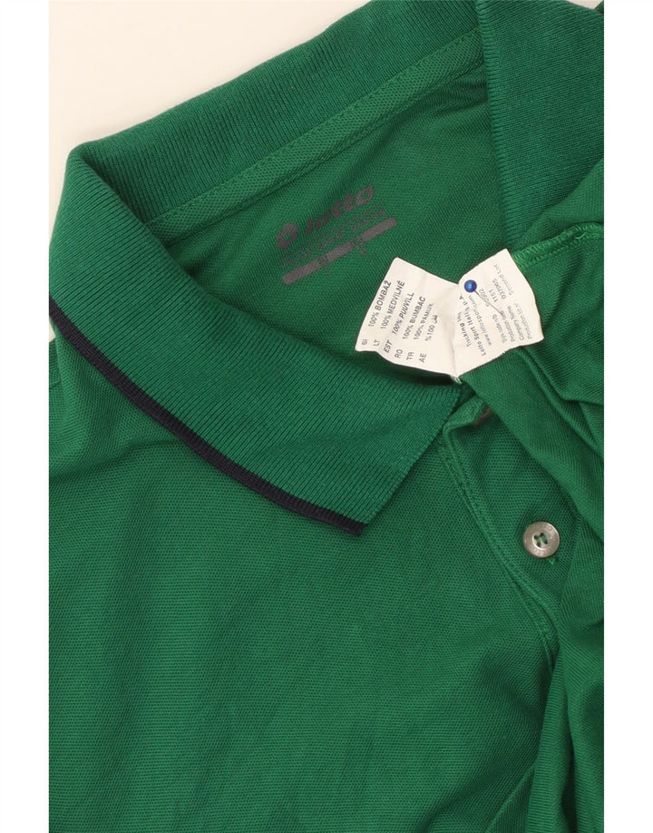 Camisa polo masculina LOTTO grande algodão verde