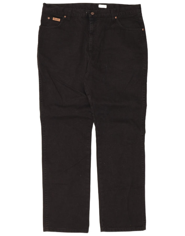 Wrangler Masculino Texas Straight Jeans W40 L34 Algodão Preto