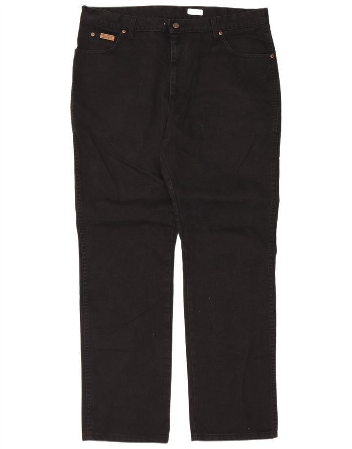 Wrangler Masculino Texas Straight Jeans W40 L34 Algodão Preto