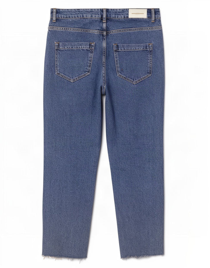 Calça jeans reta feminina Whistle W30 L26 algodão azul
