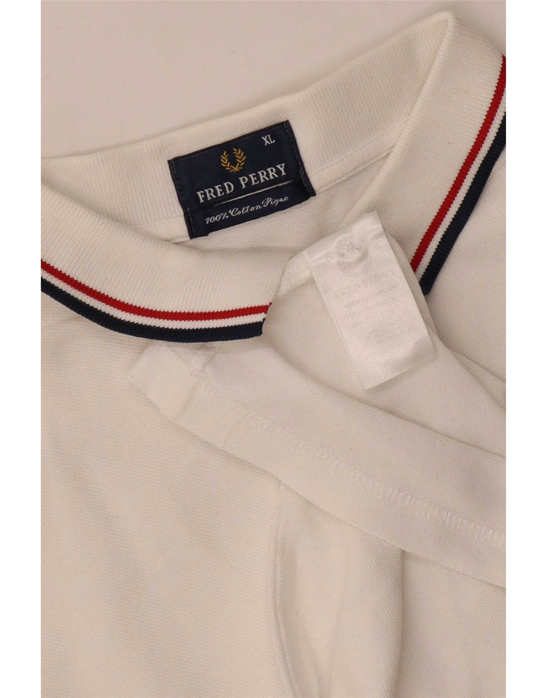 Camisa polo masculina Fred Perry XL algodão branco