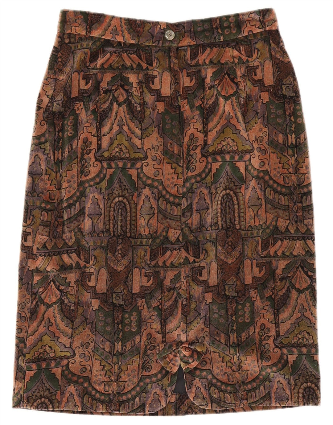 Saia lápis feminina vintage IT 40 pequena W27 multicolorida