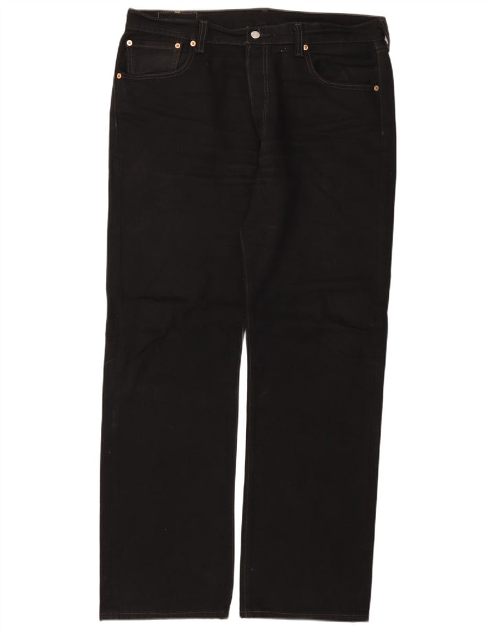 Jeans Levis 501 Straight Masculino W36 L32 Algodão Preto