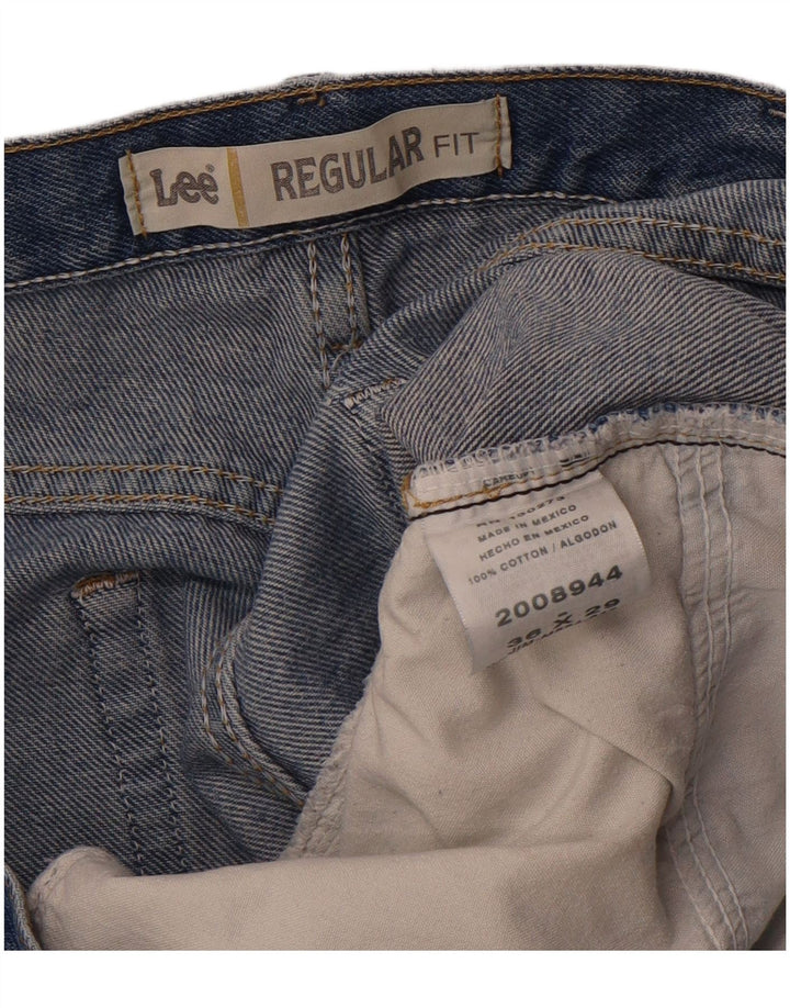 Calça jeans reta masculina LEE Regular Fit W36 L29 algodão azul