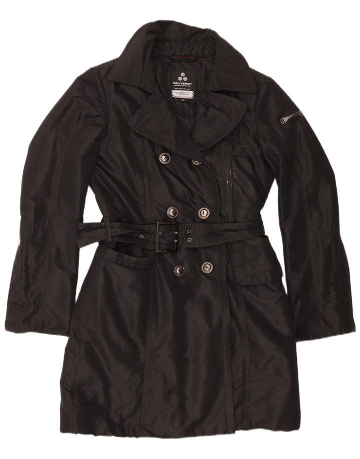 Casaco feminino PEUTEREY com peito duplo IT 40 pequeno poliéster preto