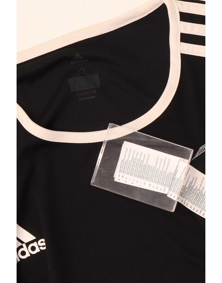 Adidas Masculino Climalite Camiseta Top XL Preto Colorblock Poliéster