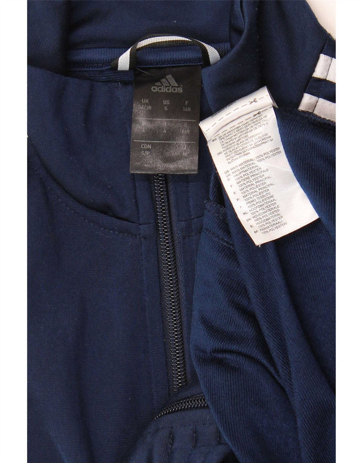 Adidas Mens Tracksuit Top Jacket UK 36/38 Pequeno Azul Marinho Poliéster