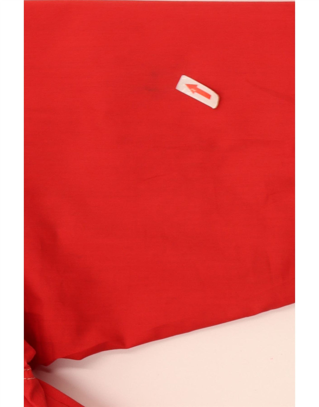 Jaqueta utilitária feminina vintage Reino Unido 16 grande poliéster vermelho Colourblock