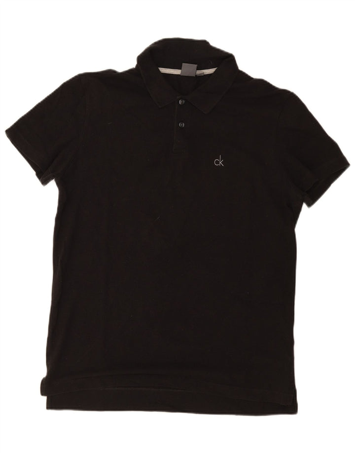 Camisa polo masculina Calvin Klein IT 48 algodão preto médio