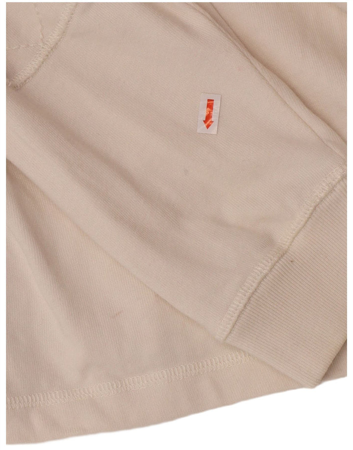 Camisa pólo de rugby masculina de manga comprida Fat Face grande bloco colorido branco