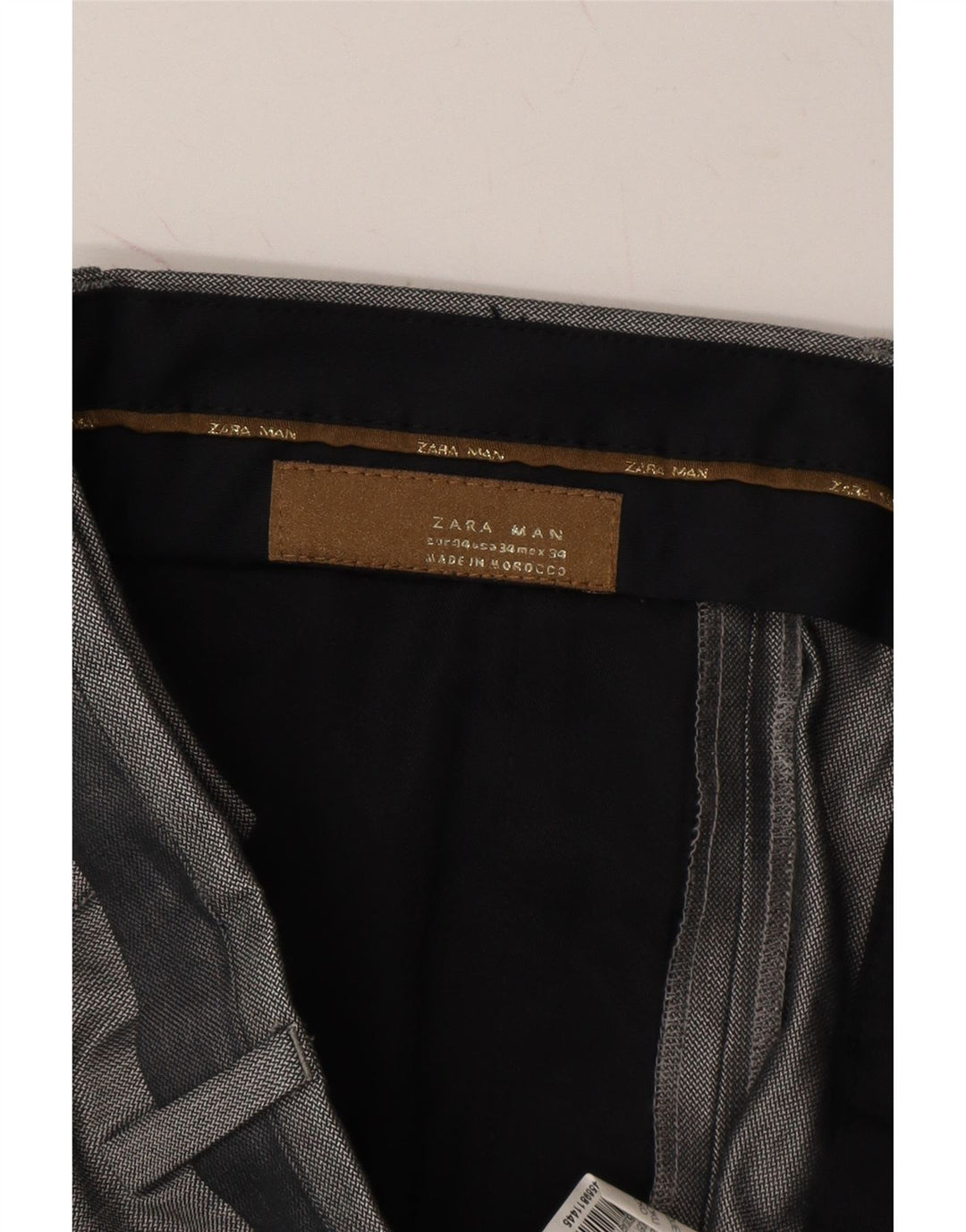 ZARA Mens Slim Suit Trousers W36 L34 Grey Cotton Vintage Zara and Second-Hand Zara from Messina Hembry 