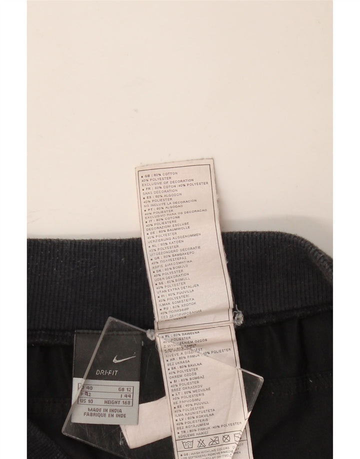 Calça capri feminina Nike UK 12 médio W32 L20 algodão preto