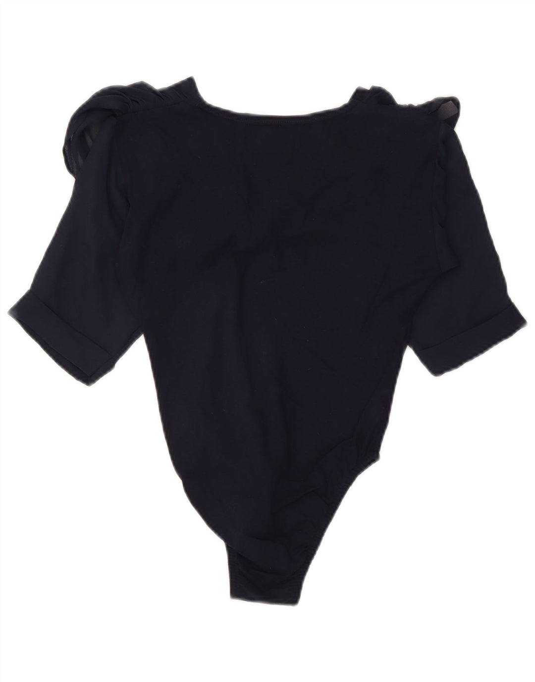 Body feminino vintage UK 8 pequeno azul marinho floral