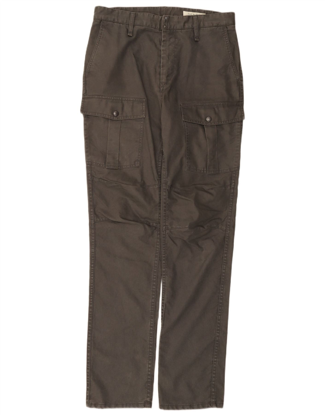 Calça cargo reta masculina RAG & BONE W32 L33 algodão cinza