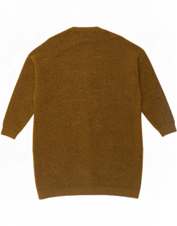Suéter feminino Marks & Spencer Longline Open Cardigan Reino Unido 14 Médio Caqui