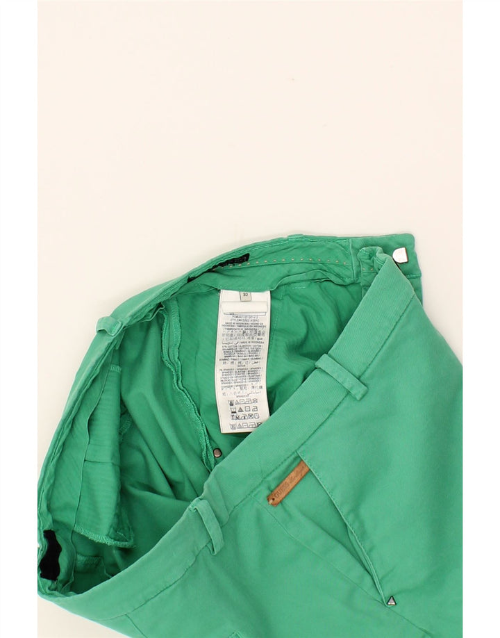 GUESS Womens Slim Chino Trousers W32 L29 Green Cotton Vintage Guess and Second-Hand Guess from Messina Hembry 