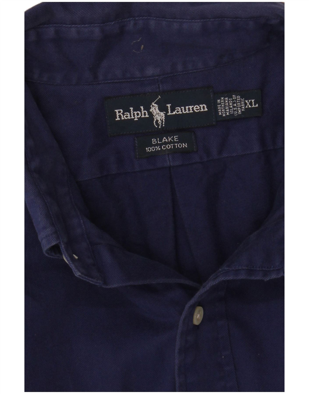 Camisa Ralph Lauren masculina Blake XL algodão azul marinho