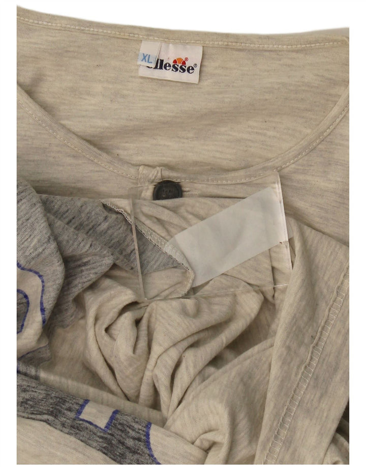 Ellesse Camiseta masculina gráfica Top XL cinza colorblock