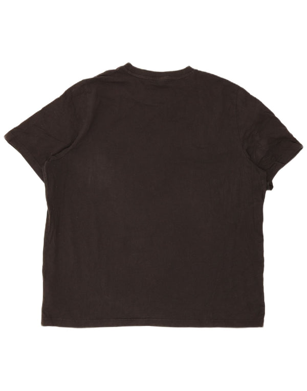 Puma Mens Graphic T-Shirt Top 2XL Algodão Preto