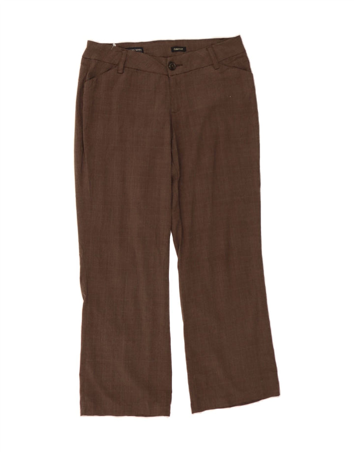 LEE Womens Modern Series Straight Casual Trousers W34 L29 Brown Check Vintage Lee and Second-Hand Lee from Messina Hembry 