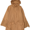 Jaqueta parka feminina com capuz MASSIMO DUTTI Reino Unido 14 algodão bege médio
