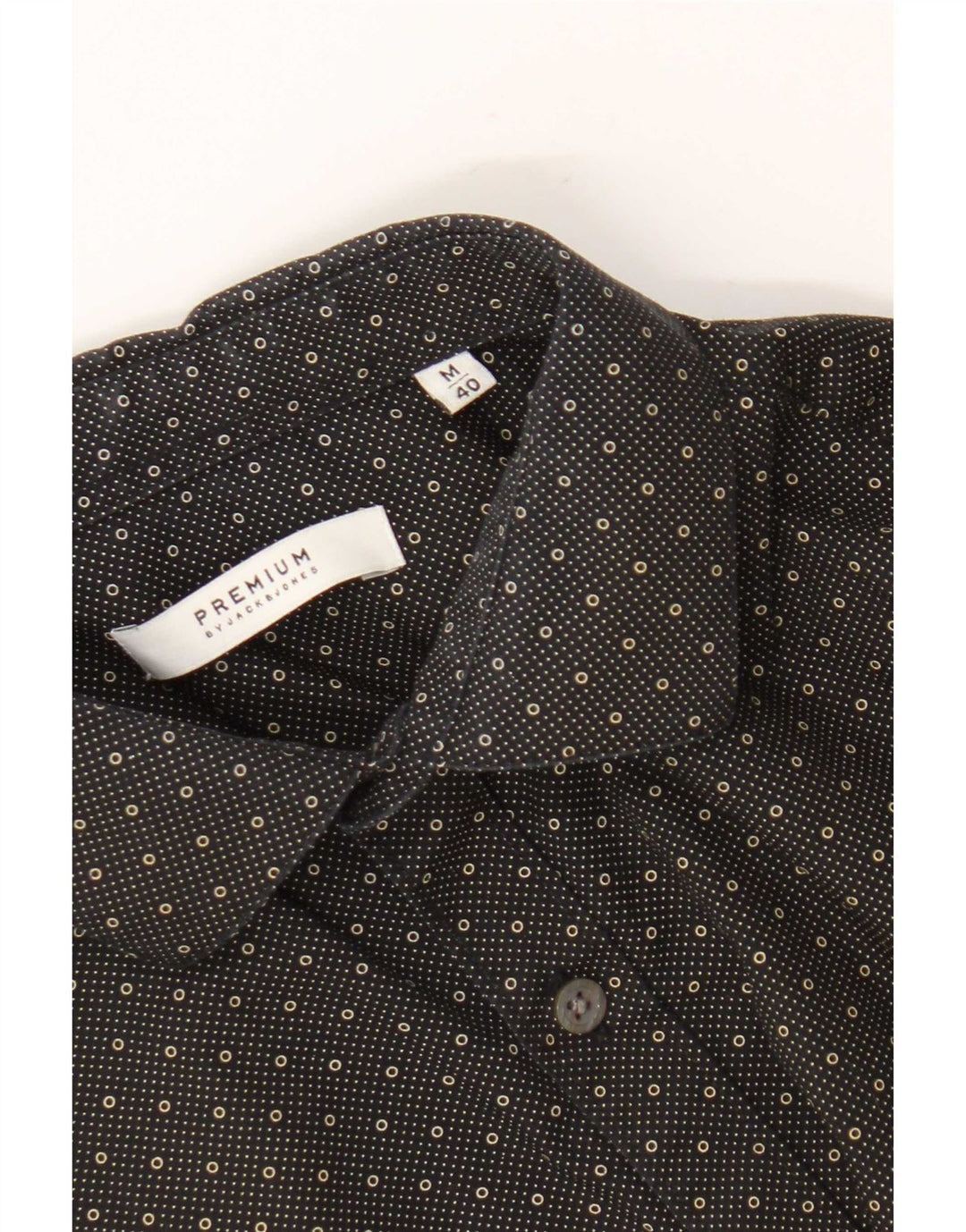 Camisa masculina Jack & Jones tamanho 40 bolinhas pretas médias