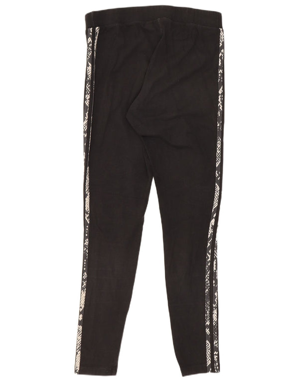 Leggings femininas Adidas médias pretas com estampa animal algodão esportiva