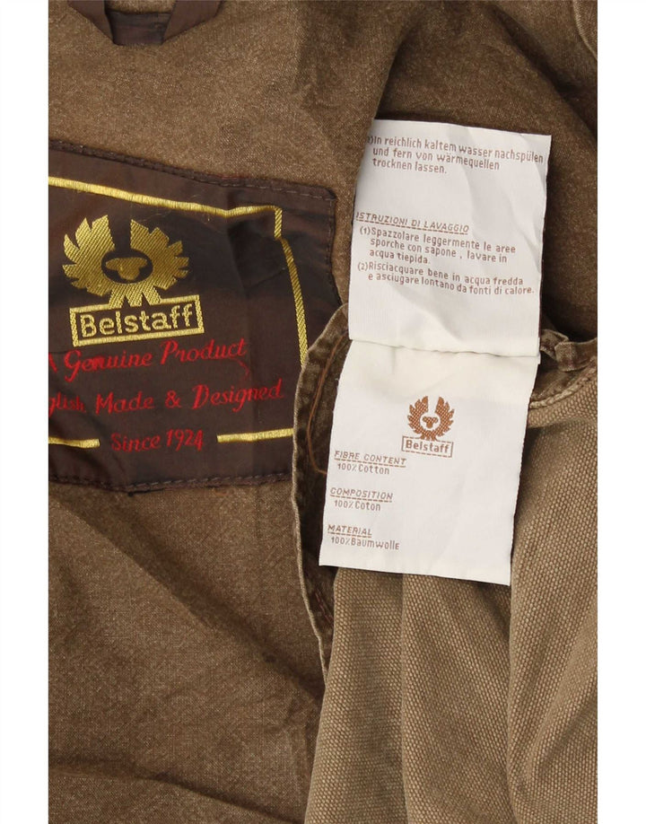 Jaqueta utilitária masculina Belstaff UK 38 algodão marrom médio