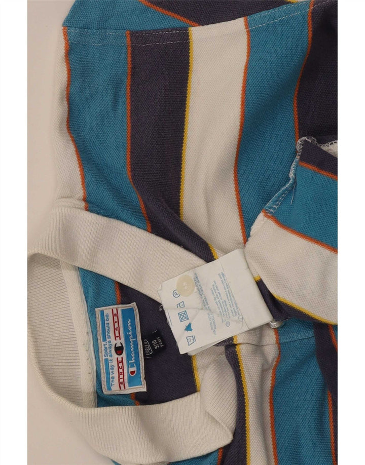 Camisa polo masculina Champion 9-10 anos algodão listrado multicolorido