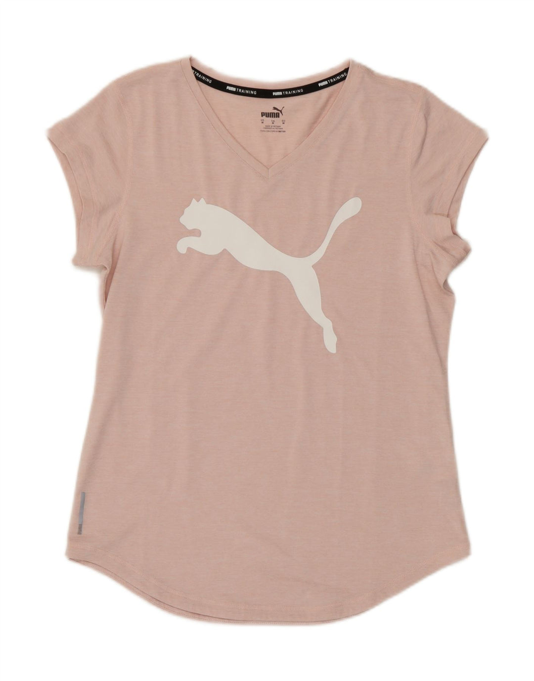 Puma Camiseta Feminina Graphic Top UK 14 Médio Rosa Poliéster