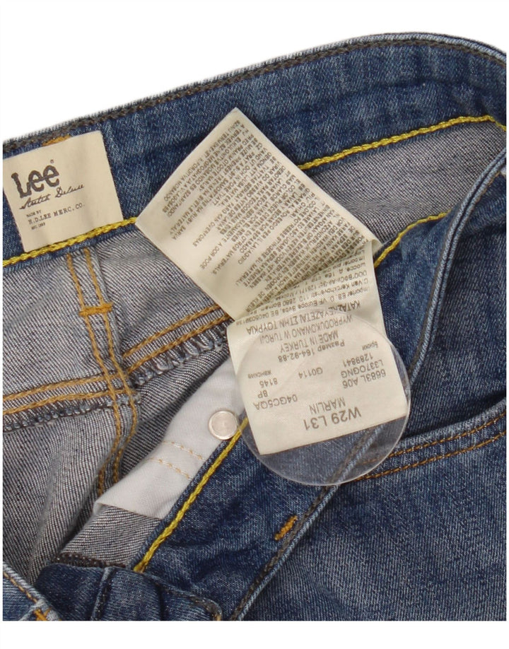 Lee Womens Marlin Straight Jeans W29 L27 Azul Algodão