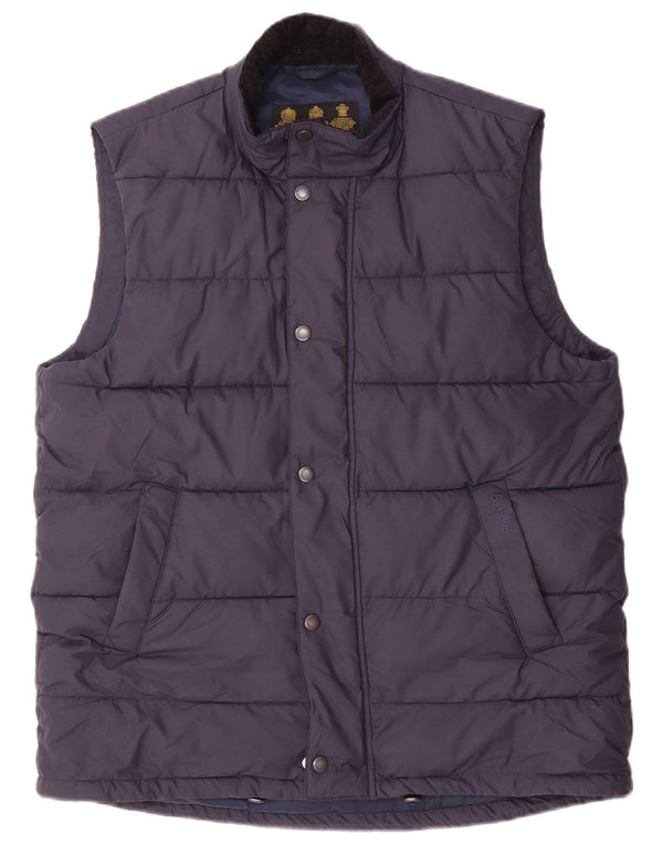 Colete acolchoado masculino Barbour UK 38 poliéster azul marinho médio