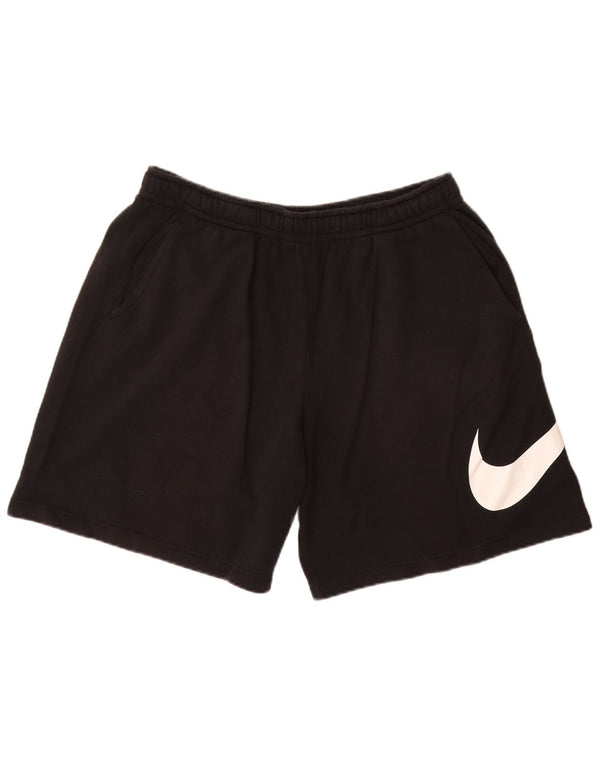 Shorts esportivos gráficos masculinos NIKE grandes de algodão preto