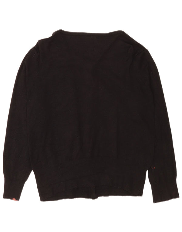 Suéter cardigã feminino Marks & Spencer Reino Unido 12 médio preto