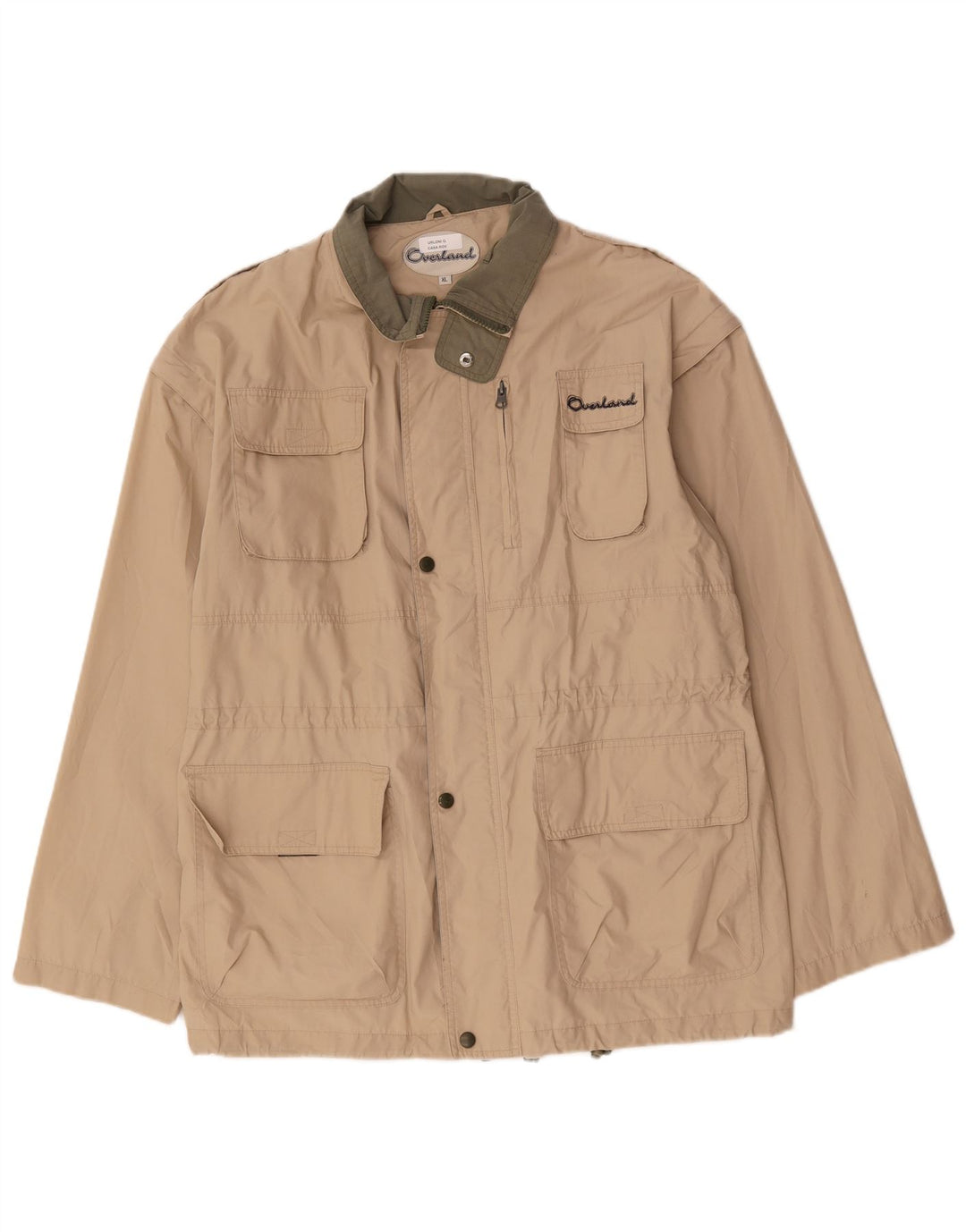 Jaqueta utilitária masculina Overland UK 42 XL algodão bege
