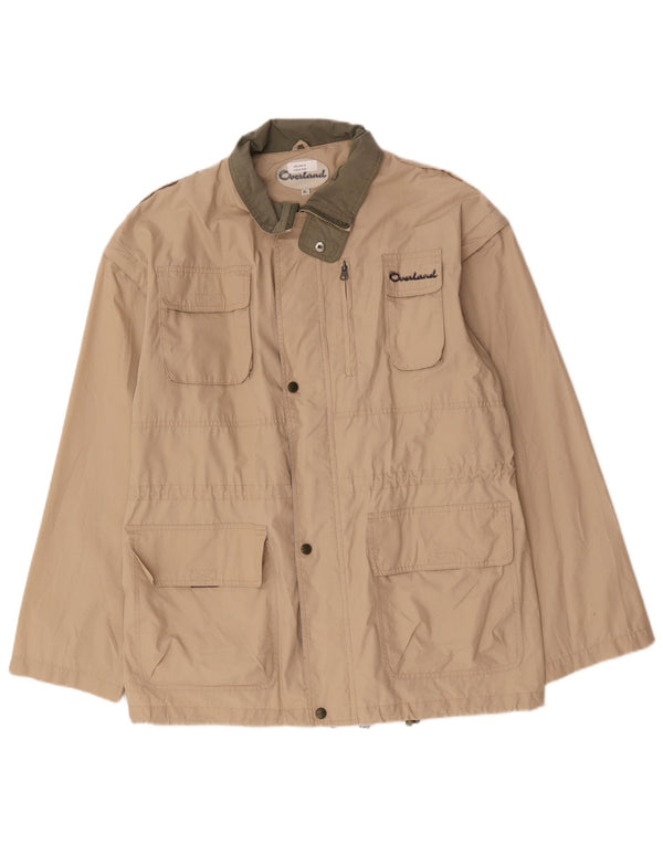 Jaqueta utilitária masculina Overland UK 42 XL algodão bege