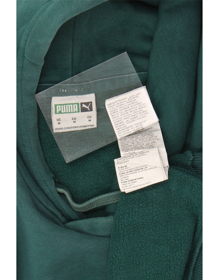 PUMA Mens Hoodie Jumper Médio Algodão Verde
