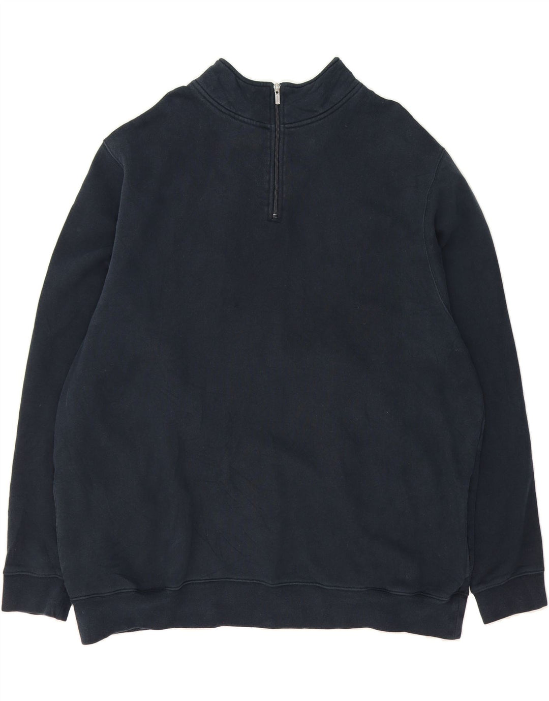 L.L.BEAN Mens Traditional Fit Zip Neck Sweatshirt Jumper 2XL Navy Blue Vintage L.L.Bean and Second-Hand L.L.Bean from Messina Hembry 