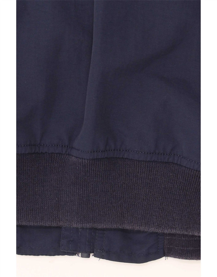 Tommy Hilfiger Mens Bomber Jacket UK 38 Médio Azul Marinho Listrado Poliamida