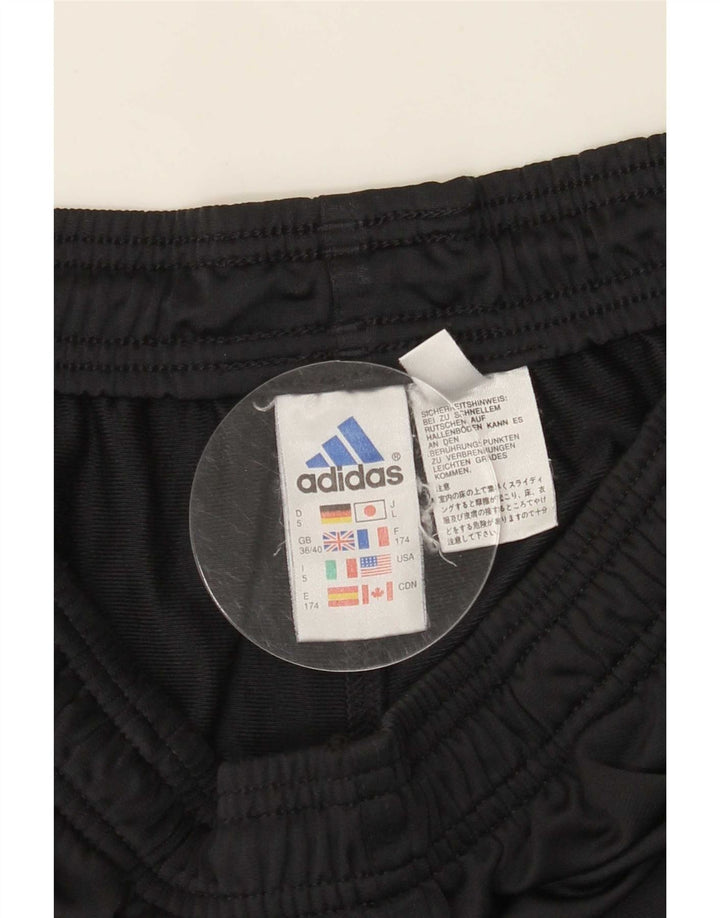 Calças de treino masculinas Adidas UK 38/40 poliéster preto médio